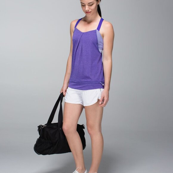 Lululemon Rest Less Tank Heathered Bruised Berry / Wee Stripe Bruised Berry - Picture 1 of 14